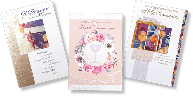 confirmation communion wholesale greeting cards