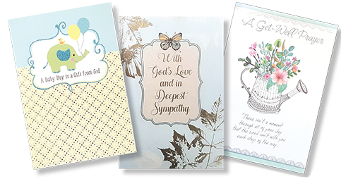 thoughts and prayers wholesale greeting cards